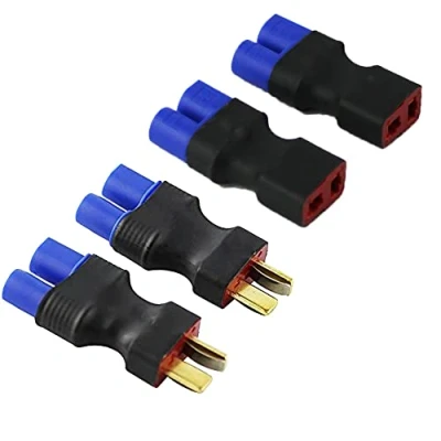 Image of LINSYRC 2 Pairs EC3 to Deans T plug Connector RC Male Female Adapter for Lipo Battery