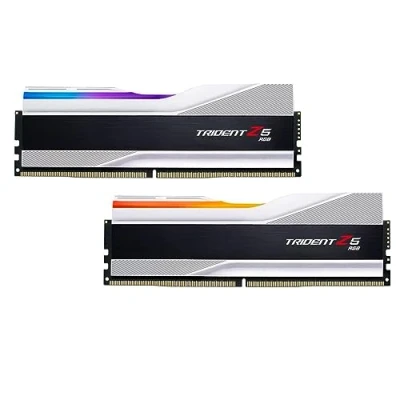 Image of G.SKILL Trident Z5 Neo RGB Series (AMD Expo) DDR5 RAM 32GB (2x16GB) 6400MT/s CL32 39 102 1.40V Desktop Computer Memory UDIMM Matte White (F5 6400J3239G16GX2 TZ5NRW)