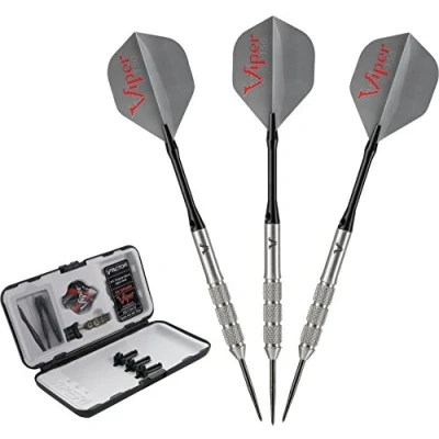 Image of Viper by GLD Products V Factor 90% Tungsten Steel Tip Darts with Storage/Travel Case, 24 Grams,Silver,23 1704