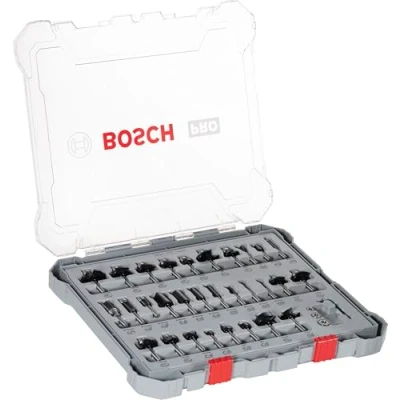 Image of Bosch Professional 30 pcs. Mixed Router Bit Set (for Wood, Ø 6 mm Shank, Accessory Router)