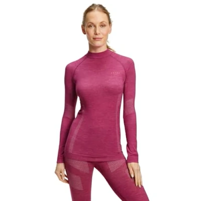 Image of FALKE Women&#039;s Wool Tech. Trend Base Layer Top, Thermal, Purple (Radiant Orchid 8692), XS (1 Piece)