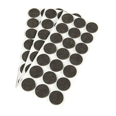 Image of Emuca Round self adhesive felt pads for furniture, brown colour, Ø30mm (1,18 inch), Set of 63