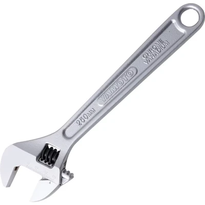 Image of Yamoto Adjustable Spanner, Chrome Vanadium Steel, 10in./250mm Length, 30mm Jaw Capacity