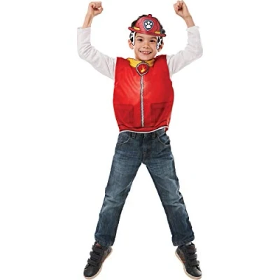 Image of Nickelodeon I 34862 Rubies Paw Patrol Costume marshall Fancy Dress, Cartoon, Red, One Size