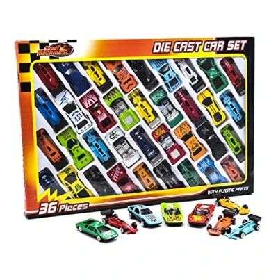 Image of Die Cast F1 Racing Cars Vehicle Play Set Toy Car Childrens Boys of 8/10/36 or Mat (36 Cars)