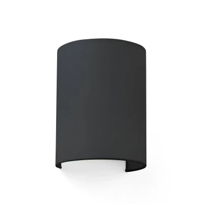 Image of FARO BARCELONA Cotton wall light, curved, 20 x 15 cm, black