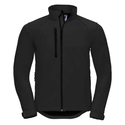 Image of Russell Athletic Mens Plain Soft Shell Jacket (Black) Size 2XL