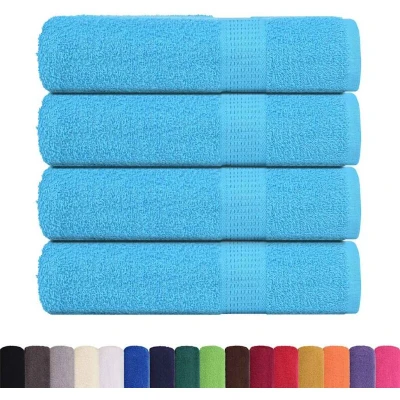 Image of vidaXL Hand Towels 4 pcs Turquoise 50x100 cm 360 gsm 100% Cotton
