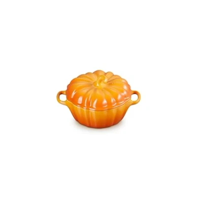 Image of Le Creuset Stoneware Figural Pumpkin Petite Cocotte, 12 oz., Persimmon