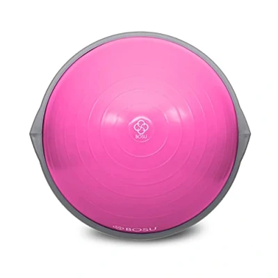 Image of BOSU 72 10850 Home Gym Equipment The Original Balance Trainer 65 cm Diameter, Pink and Gray