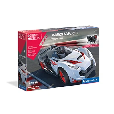 Image of Clementoni Science Museum Mechanics Hypercar Kit for Kids &amp; Adults: Build Your Own Racing Car (8 Years+)