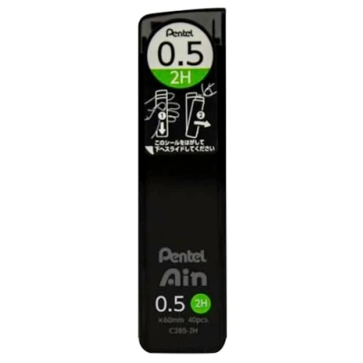 Image of Pentel Ain Leads Refill 0.5mm 2H Pack of 12