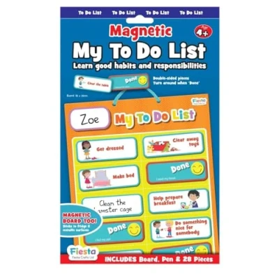 Image of Magnetic My To Do List (T2882) By Fiesta Crafts Motivation Reward Chart Encourage Good Behaviour Achieving Tasks or Achievement