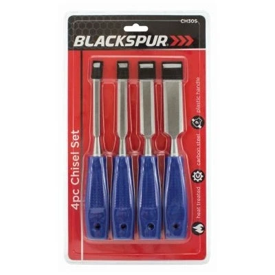 Image of 4pc Blue Carbon Steel Chisel Set By Blackspur