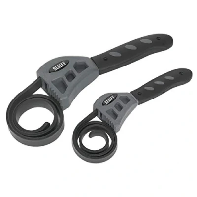 Image of Sealey Ak6408 Strap Wrench Set 2Pc