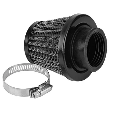 Image of 38mm Air Filter, Intake Filter Motorcycle Universal Kit with Offroad ATV Quad Dirt Pit Bike Gold (Black)