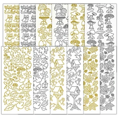 Image of Peel Off Stickers Bumper Value Pack containing 12 Sheets of CPD 1023 Autumn Design Stickers, coloured, One Size