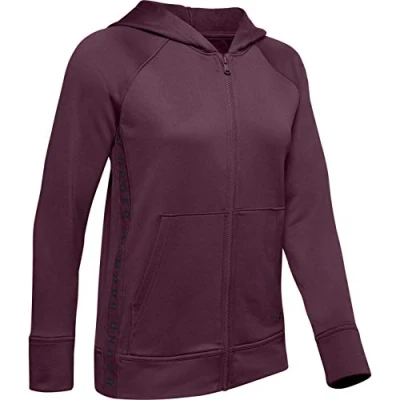 Image of Under Armour Women Tech Terry FZ Warm Up Top Level Purple/Black/ (569), Small