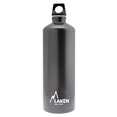 Image of LAKEN Futura Water Bottle with Narrow Mouth, Single Wall Lightweight Aluminum BPA Free, Leak Proof Screw Cap, 1 Litre, Granite