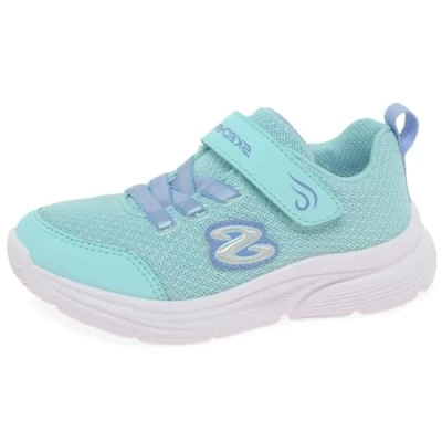 Image of Skechers 303522N Sneaker, Aqua Mesh/Periwinkle Trim, 4 UK