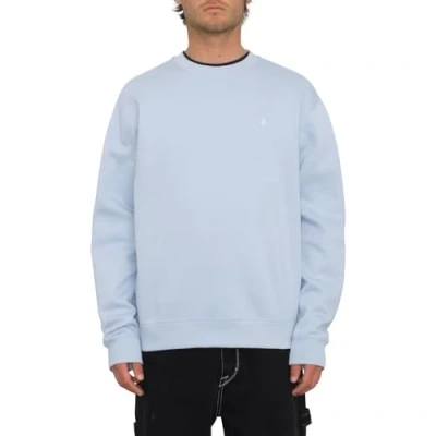 Image of Volcom Men&#039;s Single Stone Crew Celestial Blue Sweatshirt Men Size XXL