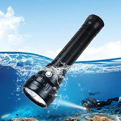 Image of Wurkkos DL40 Dive Torch,Bright Max 5000 Lumen Diving Flashlight Scuba Torch with 4 LH351D LED,Scuba Equipment IPX8 Waterproof,High 90CRI Rechargeables