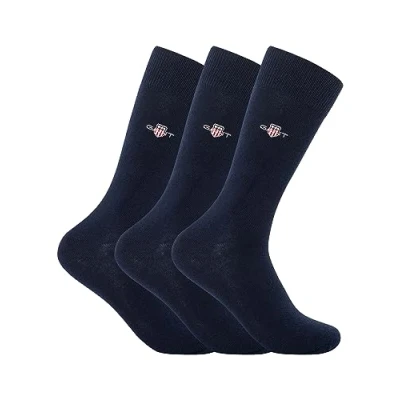 Image of GANT Men&#039;s SHIELD SOCKS 3 PACK Herren Socken, EVENING BLUE,