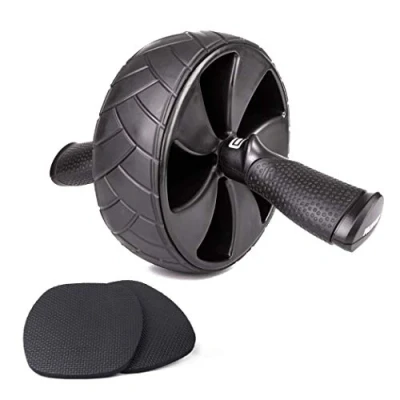 Image of PULLUP &amp; DIP Ab Wheel, Roller with Ergonomic Handles and padded Knee Mats, Great grip, Home Workout Equipment for Core Abdominal Exercise Both Men Women