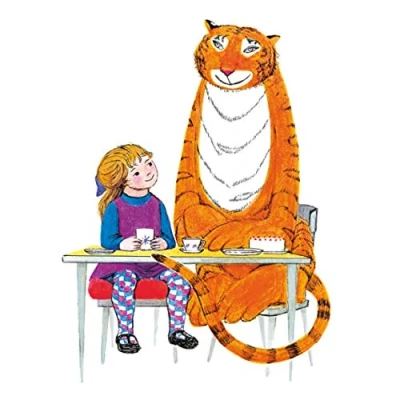 Image of The Tiger Who Came to Tea Sophie and Blank Greeting Card with Envelope