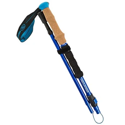 Image of Highlander Unisex Adult Walking Stick Pull Lite (Single), Blue with Black, One Size
