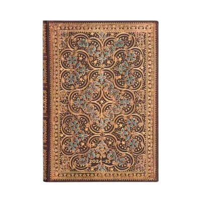Image of Paperblanks 18 Month Calendar 2025, Restoration, Midi, Horizontal, Elastic Band Closure