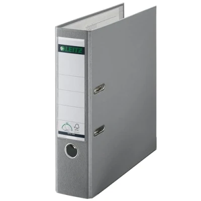 Image of Leitz 80mm 180 Lever Arch File Polypropylene A4 Grey (10 Pack)