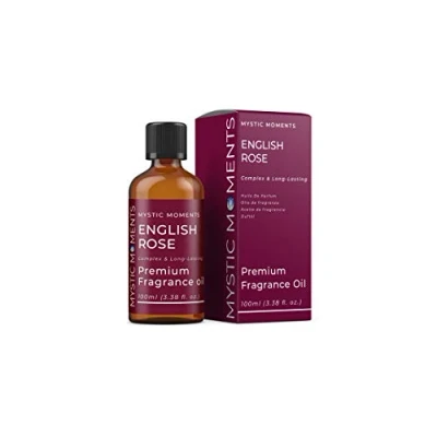 Image of Mystic Moments English Rose Fragrance Oil 100ml Perfect for Soaps, Candles, Bath Bombs, Burners, Diffusers and Skin &amp; Hair Care Items