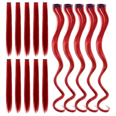Image of 15 Hair Extensions Wigs, Clip On Extensions, Party Decorations, Women&#039;S Wig Accessories, Girls&#039; Wigs