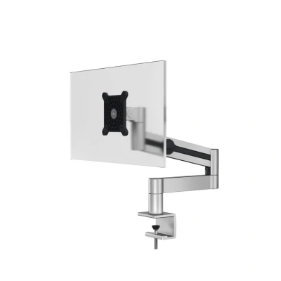 Image of Durable Monitor Mount Pro For 1 Screen Stand with Clamp Desks VESA 75/100 21 27 Inch Screens Ergonomic, Height Adjustable, Rotate &amp; Tilt