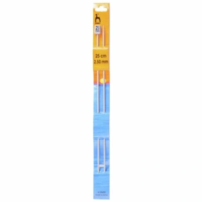 Image of Pony Single Ended Classic Knitting Pins, Aluminium, Multi Colour, 2.5mm