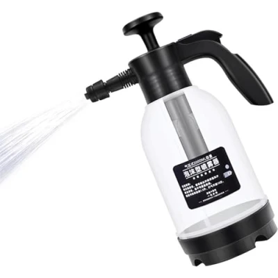 Image of EHOTER Car Foam Sprayer Pump Spray Bottle Portable Pressure 2L Atomizer For Cleaning Washing Outdoor Indoor Garden Plants Watering (Transparent)