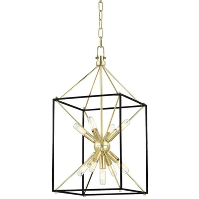 Image of Glendale 9 Light Pendant Brass, Metal