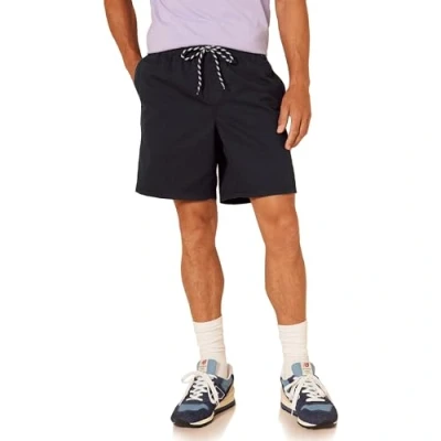 Image of Amazon Essentials Men&#039;s 8&quot; Inseam Relaxed Fit Drawstring Walk Short (Available in Plus Size), Black, S