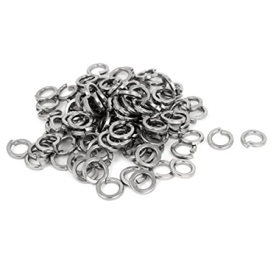 Image of Sourcingmap 5/16 inch 304 Stainless Steel Split Lock Spring Washer Bolt Pad 100pcs