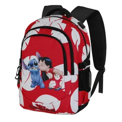 Image of Disney Lilo and Stitch Kiss Plus Running Backpack, Red, 34 x 46 cm, Capacity 32 L