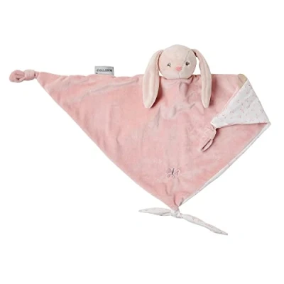 Image of Nattou Large Cuddly Blanket Made of Polyester Rabbit Pomme, Companion from Birth, Approx. 65 x 40 cm, Alice and Dusky Pink