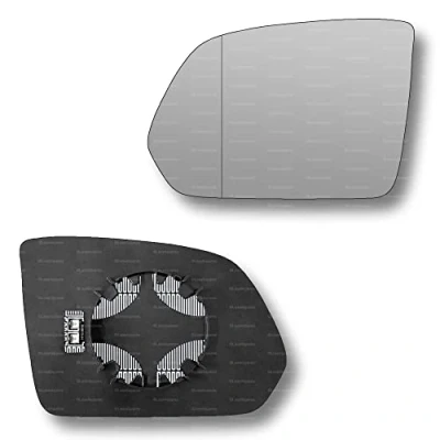 Image of Less4spares Replacement Wing Mirror Glass Left Compatible with Mercedes Vito 2015 2022 CLIP ON Passnager Near Side N/S Heated Blind Spot