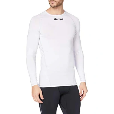 Image of Kempa Men Attitude Long Sleeve T Shirt White, 2X Large