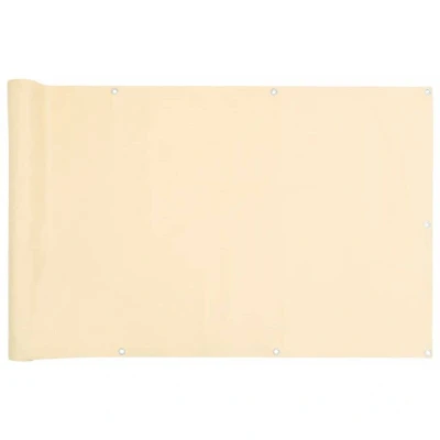 Image of vidaXL Balcony Privacy Screen Cream 600x90 cm PVC