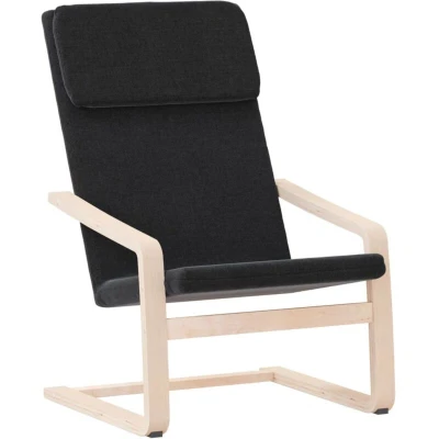 Image of vidaXL Relaxing Chair Black Fabric