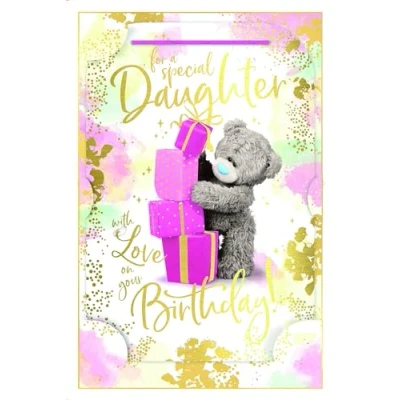 Image of Me To You Tatty Teddy Cute 3D Photo Finish Keepsake Birthday Card For A Special Daughter Official Collection