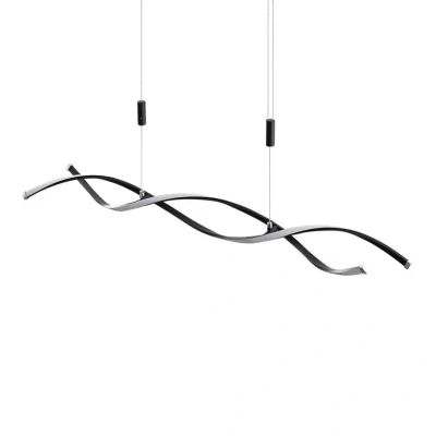 Image of Lindby LED pendant light Welina, black, iron, adjustable