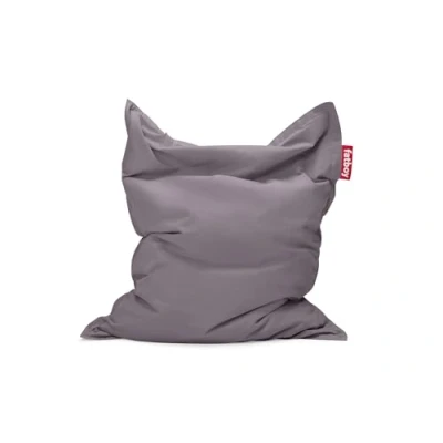 Image of Fatboy Bean Bag Chair Original Stonewashed Giant For Adults or Kids Gaming Extra Large Big Cotton Floor Cushion Filling Included Indoor Use 180 x 140 Grey