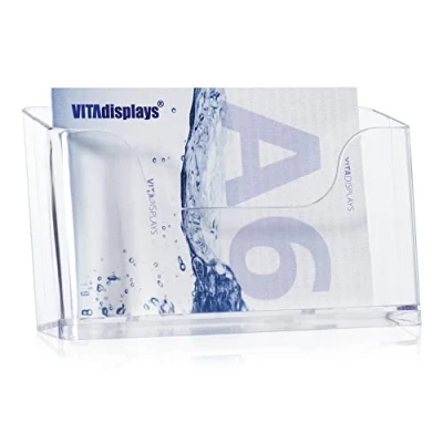 Image of DIN A6 Table Brochure Stand / Holder in Postcard Landscape Format